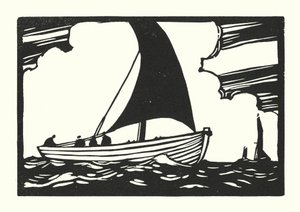 Rybářské lodě a bárky: (dřevoryt) od Cyril A. Wilkinson