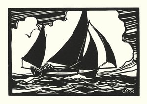 Rybářské lodě a bárky: Falmouth Quay Punt (dřevoryt)