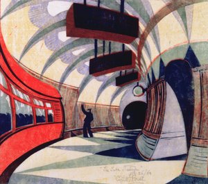 The Tube Train, c.1932 (linoryt) (viz také 151089)