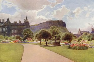 Severní zahrada, palác Holyrood (barva lito) od Cyril Ward