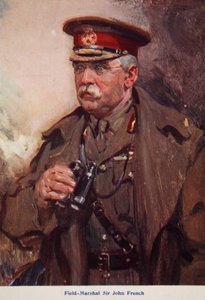 Polní maršál Sir John French, ilustrace z „Told in the Huts: The YMCA Gift Book“, vydané v roce 1916 od Cyrus Cuneo