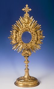 Barokní monstrance (pozlacený kov) od Czech School
