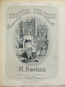 Obálka partitury Polibku od Bedřicha Smetany (1824-84) od Czech School