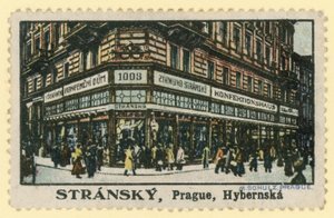 Stránský cukrář, Hybernská ulice, Praha od Czech School