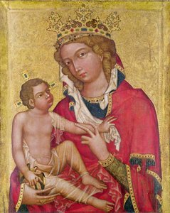 Panna a dítě, cca 1350 (marufláž a tempera na panelu)