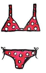 Puntíkované bikiny od Daisy de Villeneuve