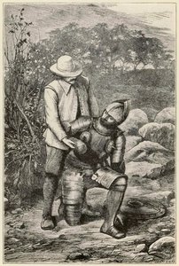 Křesťané a věřící se připojují ke společnosti z The Pilgrims Progress From This World, To That Who Is To Come John Bunyan (1628-1688) ilustrace Thomas Dalziel (1823-1906) Faithful pomáhá impulsu