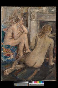 Dvě odpočívající modelky, exh. 1939 (olej na plátně)