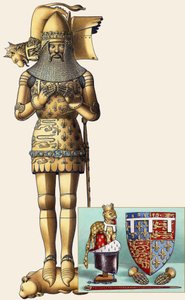 Černý princ Eduard (1330-76) (kvaš na papíře)