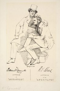 Autor apostata a autor agitace, c. 1833 (rytina) od Daniel Maclise