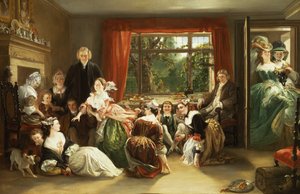 Ulovte střevíc u souseda Flamborougha, z filmu Vikář z Wakefieldu od Olivera Goldsmitha (olej na plátně) od Daniel Maclise