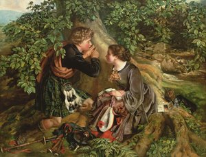 Skotští milenci, 1863 od Daniel Maclise
