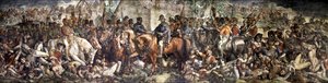 Setkání Wellingtona a Bluchera po bitvě u Waterloo od Daniel (1806 70) Maclise