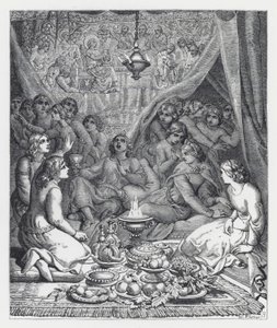 Ilustrace k Tennysonově básni, Princezna (rytina) od Daniel (after) Maclise