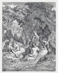 Ilustrace k Tennysonově básni, Princezna (rytina) od Daniel (after) Maclise