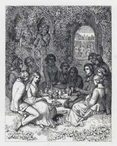 Ilustrace k Tennysonově básni, Princezna (rytina) od Daniel (after) Maclise