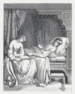 Ilustrace k Tennysonově básni, Princezna (rytina)