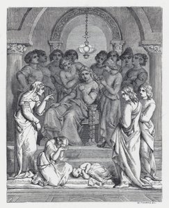 Ilustrace k Tennysonově básni, Princezna (rytina)
