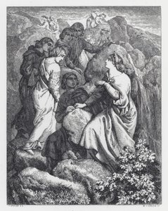Ilustrace k Tennysonově básni, Princezna (rytina) od Daniel (after) Maclise