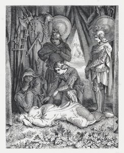 Ilustrace k Tennysonově básni, Princezna (rytina) od Daniel (after) Maclise