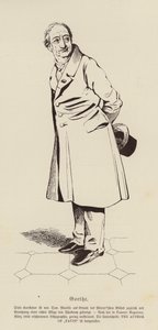 Johann Wolfgang von Goethe, německý básník a dramatik od Daniel (after) Maclise