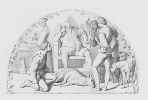 Shakespeare, The Justice (rytina) od Daniel (after) Maclise