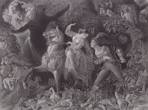Undine (rytina) od Daniel (after) Maclise