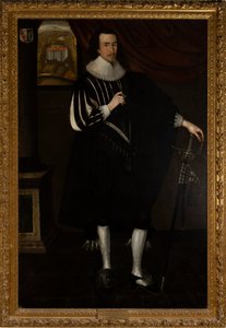 Sir Edward Bisshopp Kt, 2. bt. Parhamu (1602-1649) od Daniel (circle of) Mytens