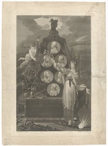 Alegorie op de Vrede van Amiens, 1802 Všeobecný mír díky rovnováze statečnosti březen 1802 (název na předmětu) od Daniel Berger