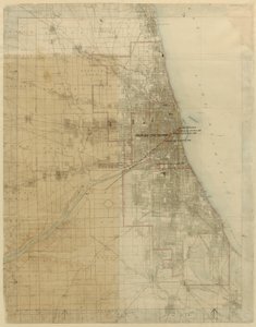 Plán Chicaga, Chicago, Illinois, Diagram ukazující růst města, 1909.
