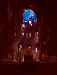 Interiér Notre-Dame od Daniel Cacouault