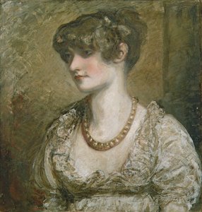 Portrét mladé ženy (tempera na papíře)