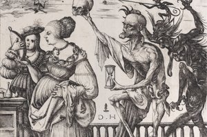 Smrt a ďábel překvapující dvě ženy, ca. 1515.