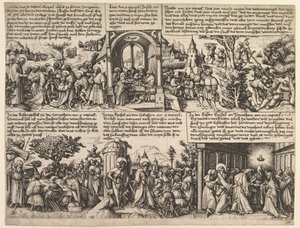 Různé scény, z evangelií az Acta Apostolorum, ca. 1530. od Daniel Hopfer