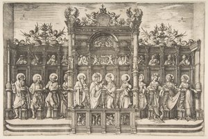 Velký sborovna s Kristem žehnajícím Panně, ca. 1518-20. od Daniel Hopfer