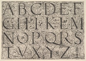 římská velká abeceda, ca. 1520.