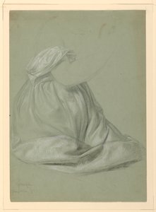 Studie sukna pro "A Magdalen" od Daniel Huntington