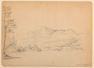 Kresba, Chocorua Mountain z rybníka Cara