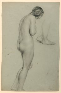 Kresba, ženský akt, 1858 od Daniel Huntington