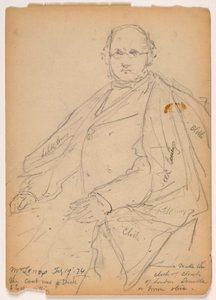 Kresba, James Lenox vsedě, 19. února 1874 od Daniel Huntington
