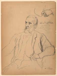 Kresba, John Jay Phelps vsedě, S, 1863 od Daniel Huntington
