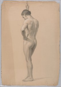 Kresba, Stojící mužský akt, listopad 1866 od Daniel Huntington