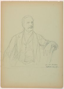 Kresba, pan Sheldon sedící od Daniel Huntington