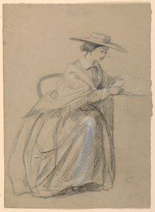 Kresba, paní Sheppard Gandy sedící, 1859 od Daniel Huntington