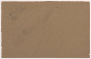 Kresba, studie pravé ruky, 1850-60 od Daniel Huntington