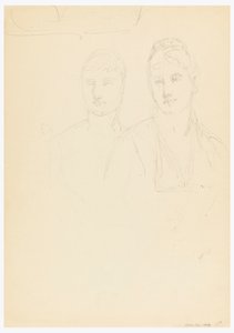 Kresba, Skica k portrétu Belly Worshamové, 1878 od Daniel Huntington