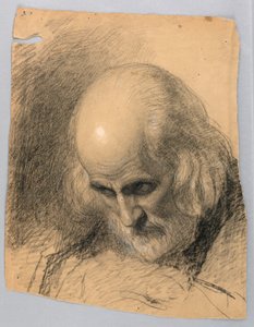 Kresba, studie k filmu "Lekce milosrdenství", 1863 od Daniel Huntington