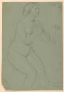 Kresba, studie k "Magdaleně", F, 1852 od Daniel Huntington
