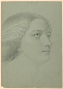 Kresba, studie k "Magdaleně", F, 1852 od Daniel Huntington