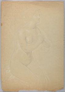Kresba, studie k "Magdaleně", F, 1852 od Daniel Huntington